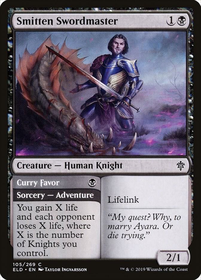 Smitten Swordmaster // Curry Favor 105 (Throne of Eldraine)  | Chromatic Games