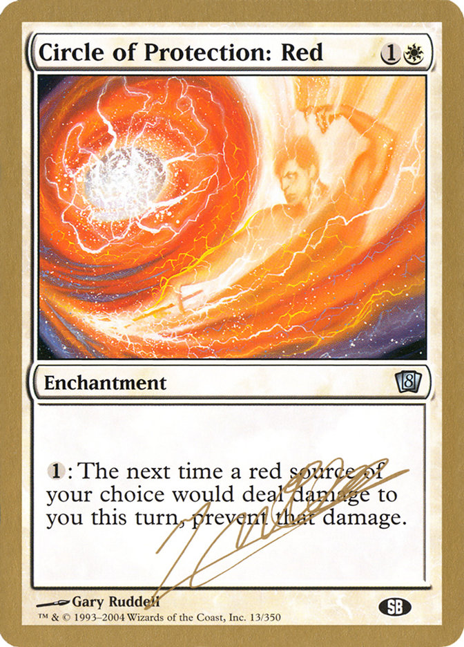 Circle of Protection: Red (Julien Nuijten) (SB) [World Championship Decks 2004] | Chromatic Games