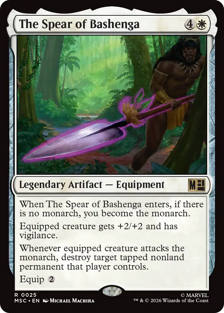 The Spear of Bashenga (Surge Foil) [Marvel Super Heroes Commander] | Chromatic Games