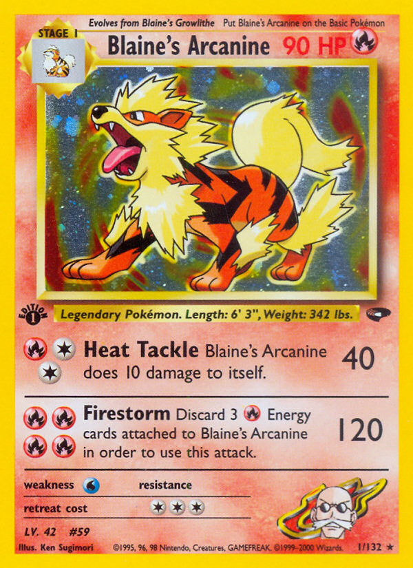 Blaine's Arcanine (1/132) [Gym Challenge 1st Edition] | Chromatic Games