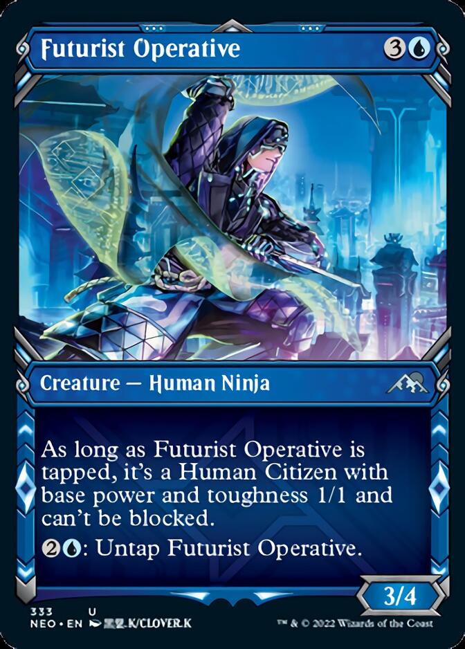 Futurist Operative (Showcase Ninja) [Kamigawa: Neon Dynasty] | Chromatic Games