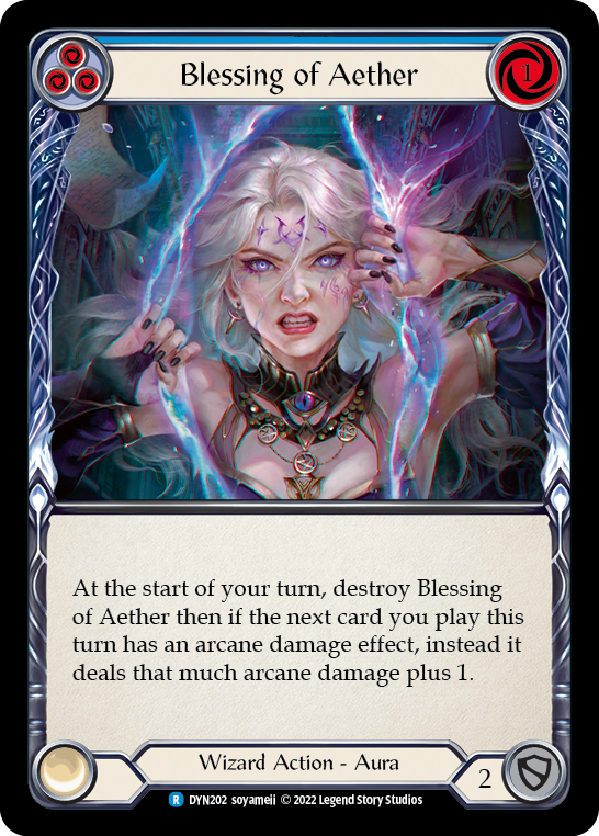 Blessing of Aether (Blue) [DYN202] (Dynasty)  Rainbow Foil | Chromatic Games