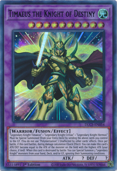 Timaeus the Knight of Destiny (Green) [DLCS-EN054] Ultra Rare | Chromatic Games