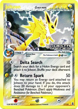 Jolteon (7/113) (Delta Species) (Stamped) [EX: Delta Species] | Chromatic Games