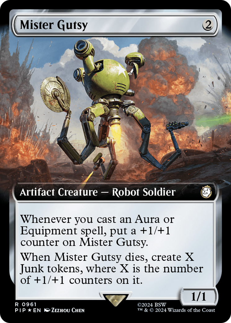 Mister Gutsy (Extended Art) (Surge Foil) [Fallout] | Chromatic Games