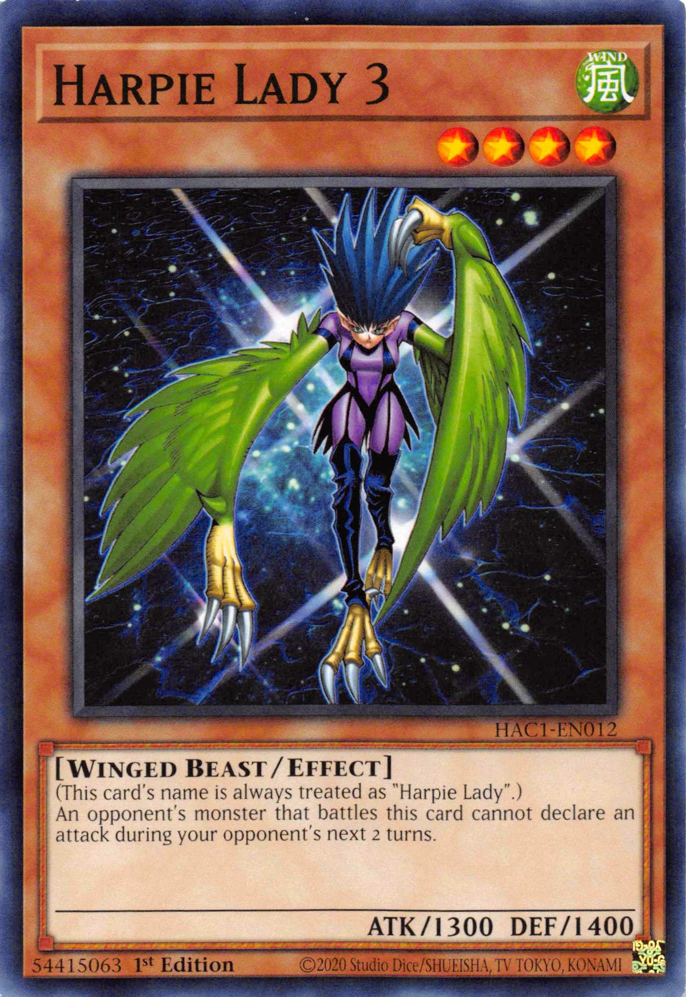 Harpie Lady 3 [HAC1-EN012] Common | Chromatic Games