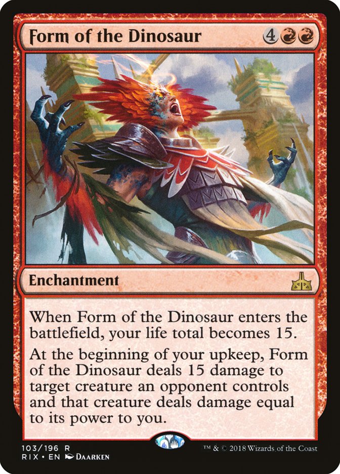 Form of the Dinosaur 103/196 (Rivals of Ixalan)  | Chromatic Games
