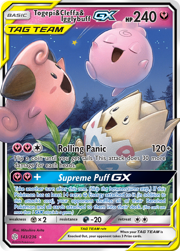 Togepi & Cleffa & Igglybuff GX (143/236) [Sun & Moon: Cosmic Eclipse] | Chromatic Games