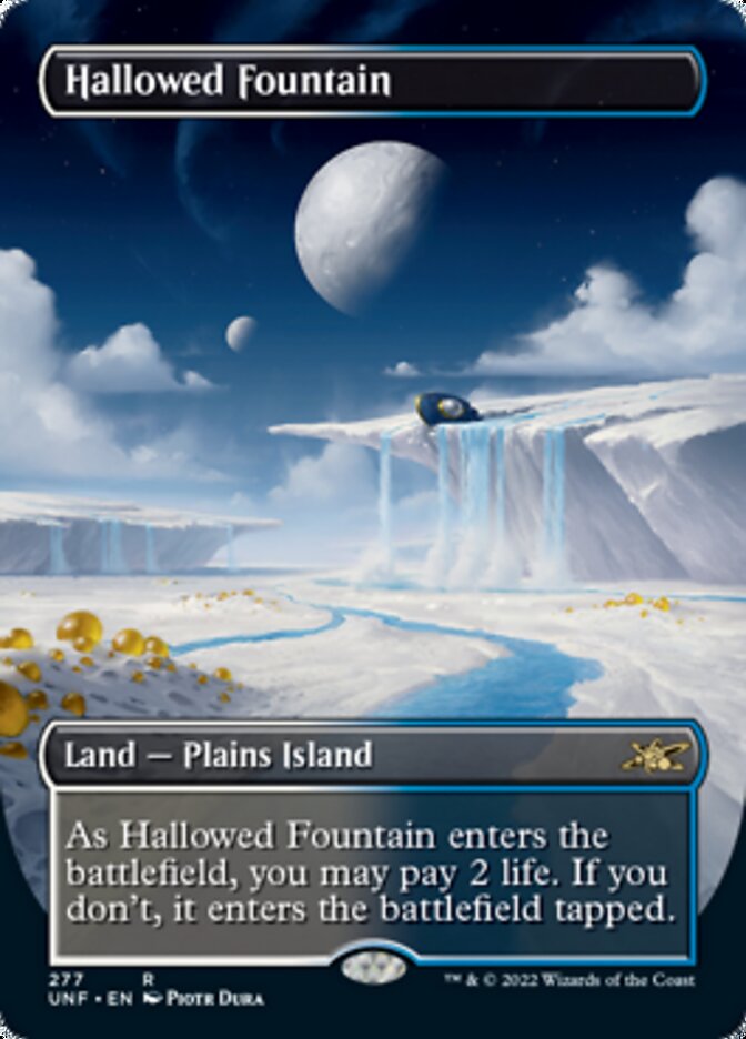 Hallowed Fountain (Borderless) [Unfinity] | Chromatic Games