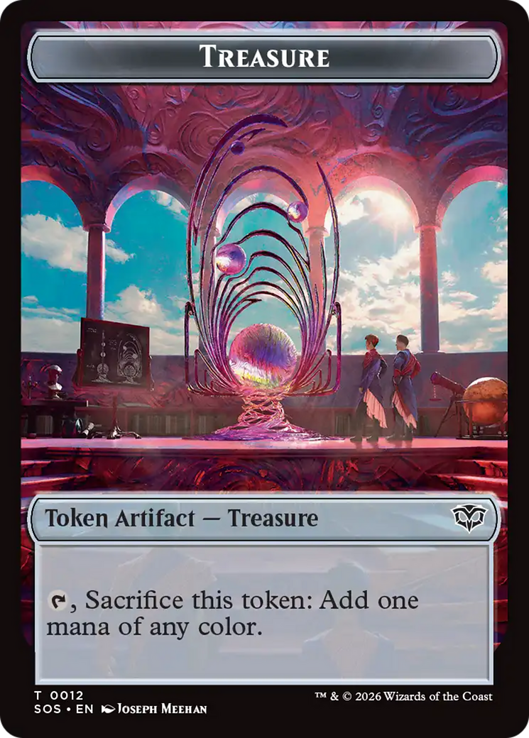 Elemental (0003) // Treasure Double-Sided Token [Secrets of Strixhaven Tokens] | Chromatic Games