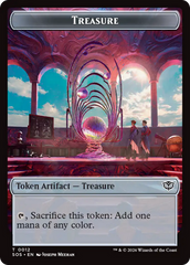 Elemental (0002) // Treasure Double-Sided Token [Secrets of Strixhaven Tokens] | Chromatic Games