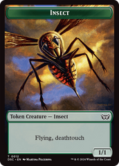 Insect (0012) // Spider Double-Sided Token [Duskmourn: House of Horror Commander Tokens] | Chromatic Games