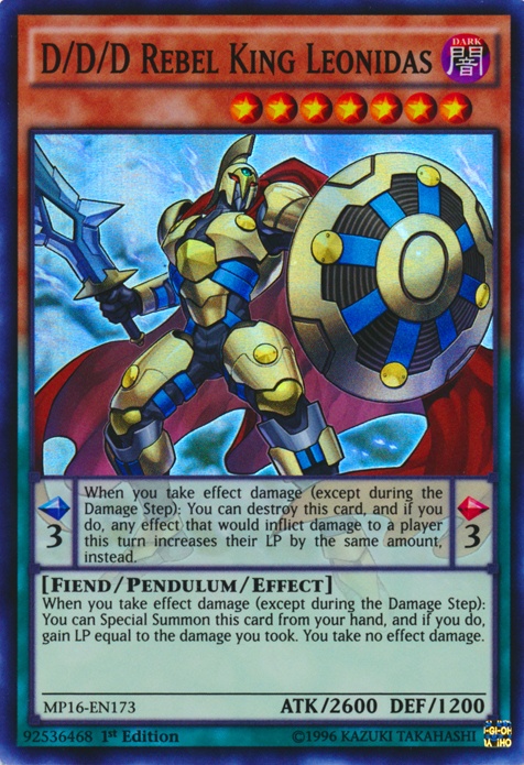 D/D/D Rebel King Leonidas [MP16-EN173] Super Rare | Chromatic Games
