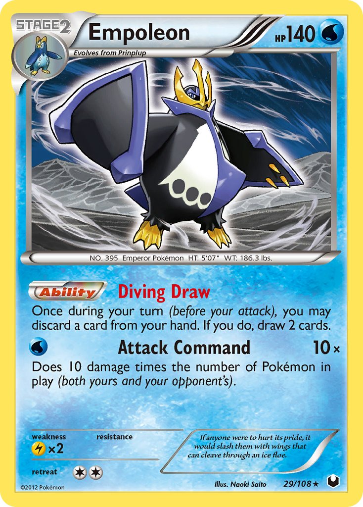 Empoleon (29/108) (Battle Arena Deck Exclusive) (Theme Deck Exclusive) [Black & White: Dark Explorers] | Chromatic Games