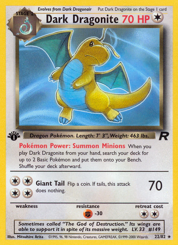 Dark Dragonite (22/82) [Team Rocket 1st Edition] | Chromatic Games