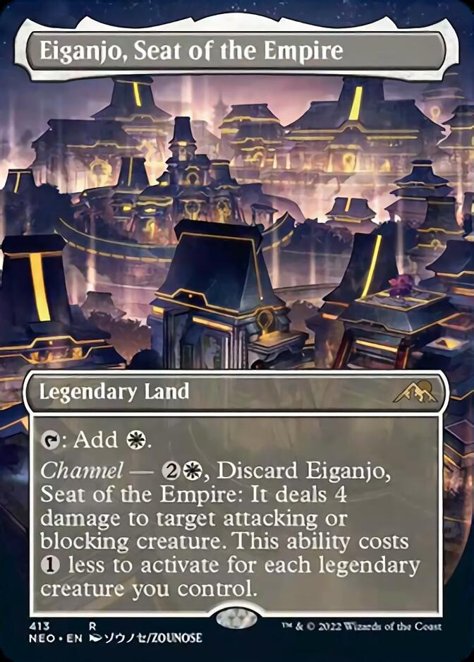 Eiganjo, Seat of the Empire (Borderless Alternate Art) [Kamigawa: Neon Dynasty] | Chromatic Games