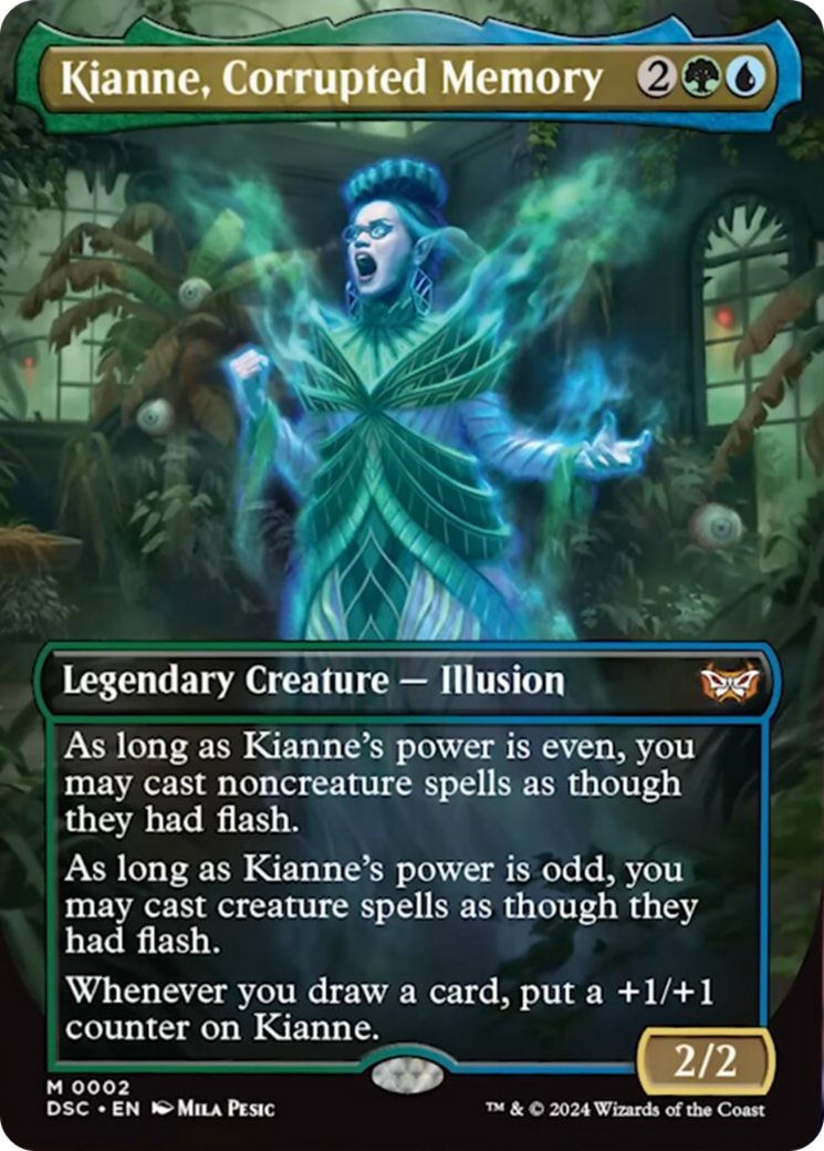 Kianne, Corrupted Memory (Borderless) [Duskmourn: House of Horror Commander] | Chromatic Games