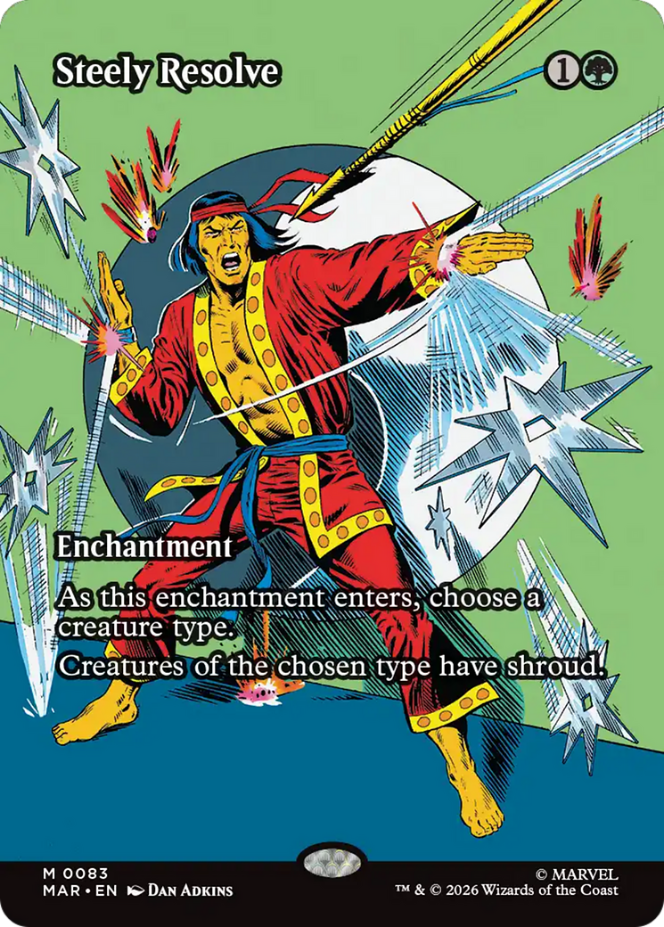 Steely Resolve (Borderless) [Marvel Universe: Eternal-Legal] | Chromatic Games