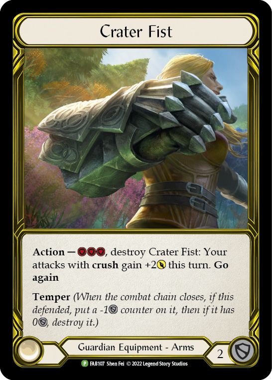 Crater Fist (Golden) [FAB107] (Promo)  Cold Foil | Chromatic Games