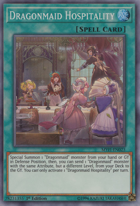 Dragonmaid Hospitality [MYFI-EN023] Super Rare | Chromatic Games