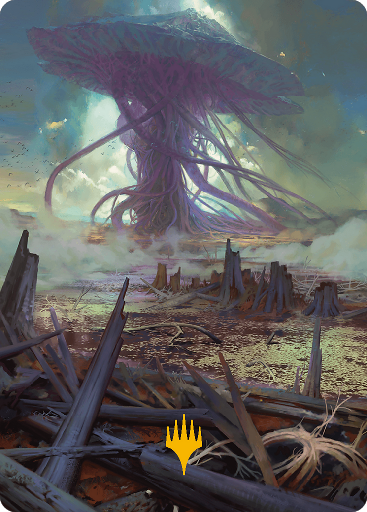 Swamp Art Card (Gold-Stamped Planeswalker Symbol) [Modern Horizons 3 Art Series] | Chromatic Games