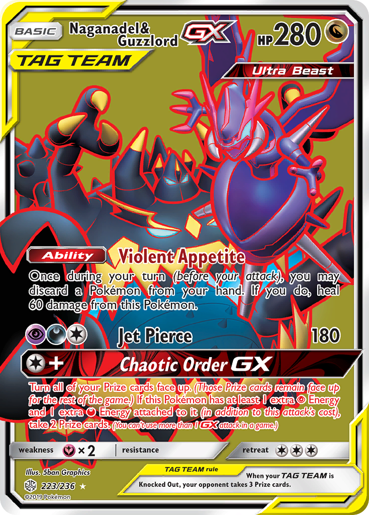 Naganadel & Guzzlord GX (223/236) [Sun & Moon: Cosmic Eclipse] | Chromatic Games