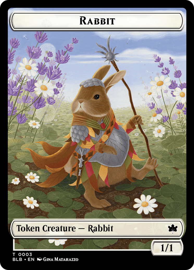 Rabbit // Poison Counter Double-Sided Token [Bloomburrow Commander Tokens] | Chromatic Games