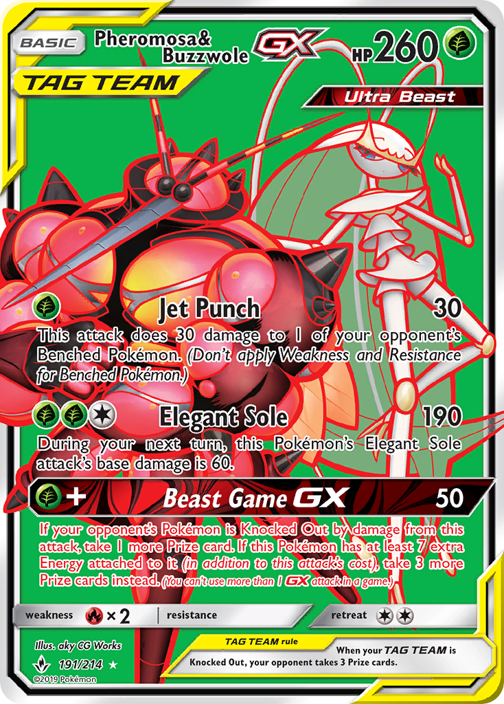 Pheromosa & Buzzwole GX (191/214) [Sun & Moon: Unbroken Bonds] | Chromatic Games
