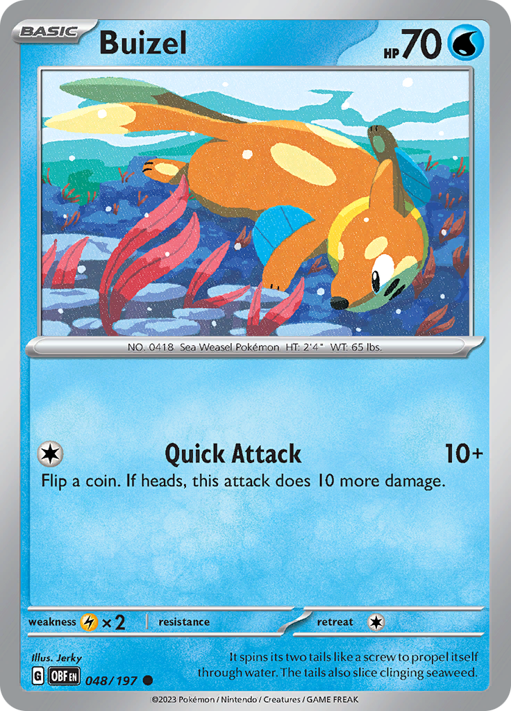 Buizel (048/197) [Scarlet & Violet: Obsidian Flames] | Chromatic Games