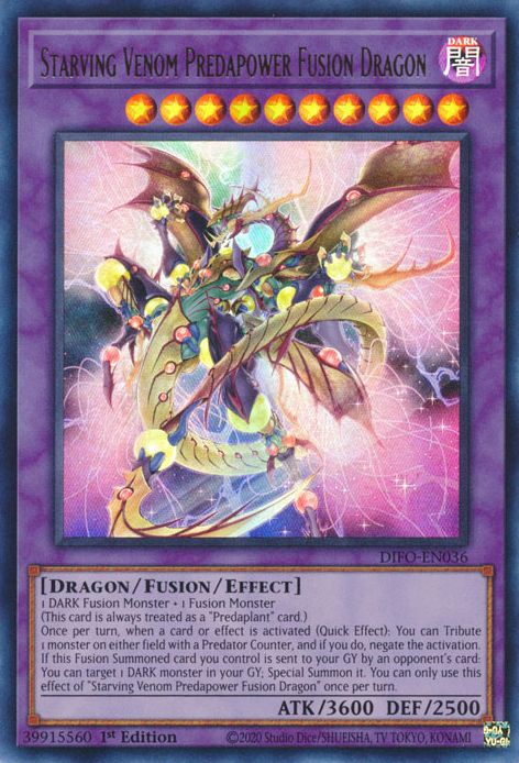 Starving Venom Predapower Fusion Dragon [DIFO-EN036] Ultra Rare | Chromatic Games