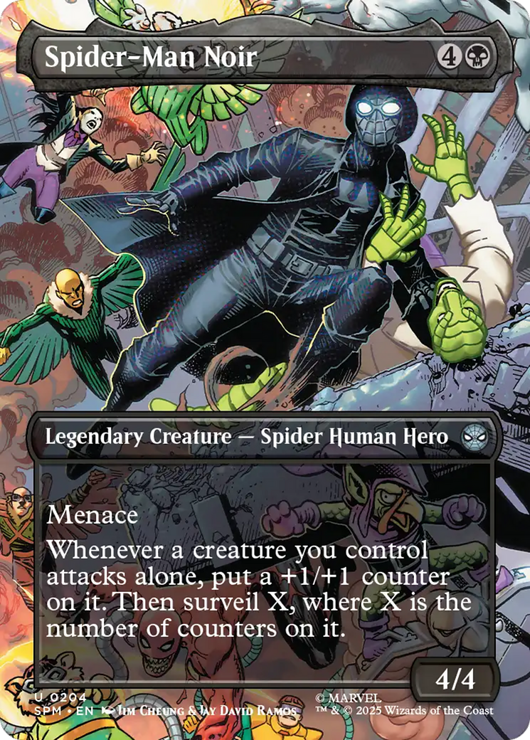 Spider-Man Noir (Borderless) [Marvel's Spider-Man] | Chromatic Games