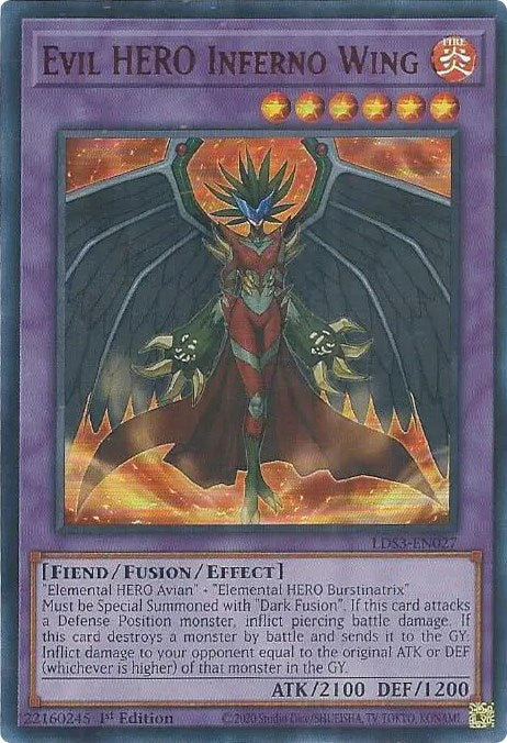 Evil HERO Inferno Wing (Red) [LDS3-EN027] Ultra Rare | Chromatic Games