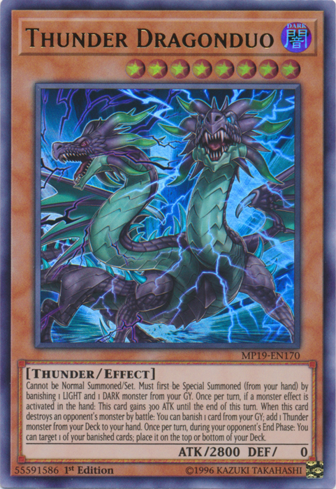 Thunder Dragonduo [MP19-EN170] Ultra Rare | Chromatic Games