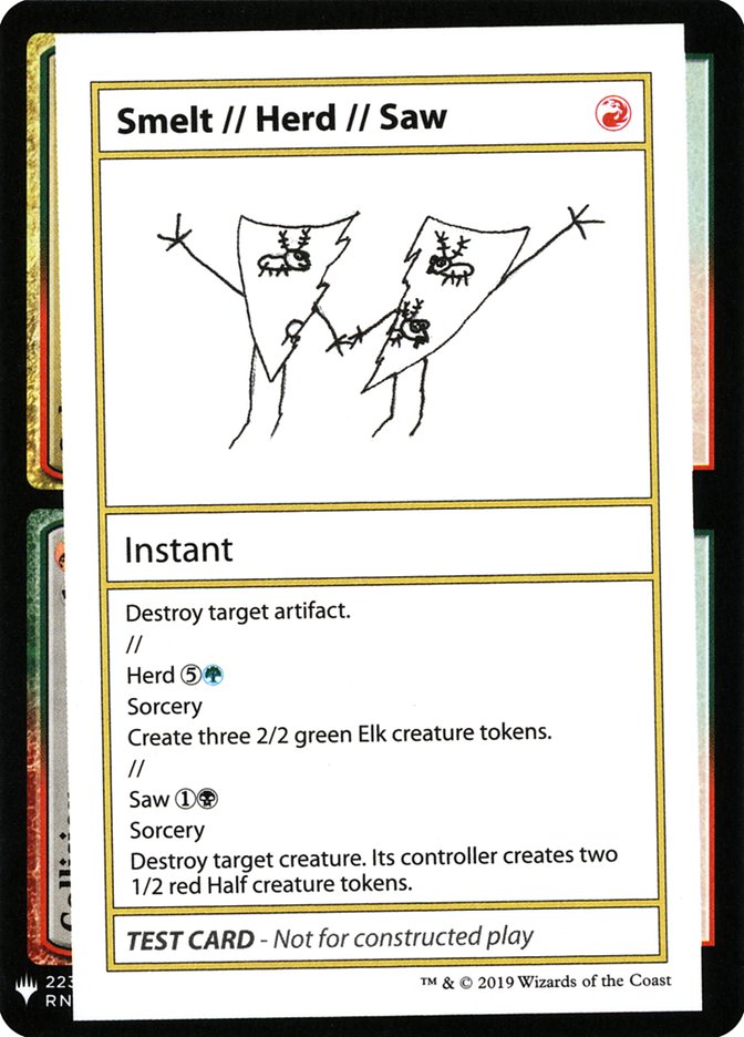 Smelt // Herd // Saw [Mystery Booster Playtest Cards] | Chromatic Games
