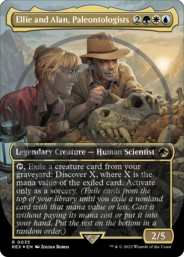 Ellie and Alan, Paleontologists (Emblem) (Borderless) [Jurassic World Collection Tokens] | Chromatic Games