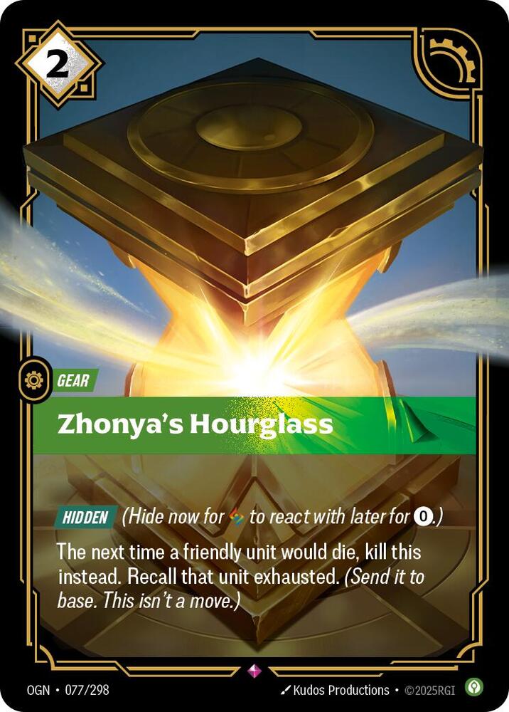 Zhonyas Hourglass 077/298 (Origins)  - Foil | Chromatic Games