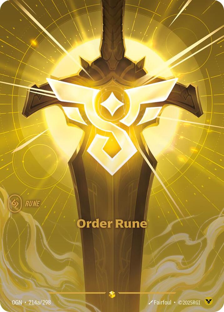 Order Rune Alternate Art 214a/298 (Origins)  - Foil | Chromatic Games