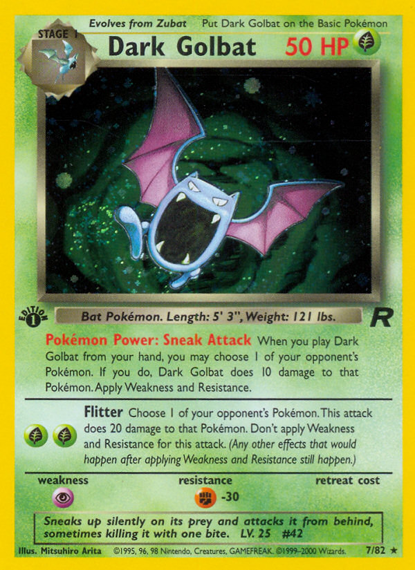 Dark Golbat (7/82) [Team Rocket 1st Edition] | Chromatic Games