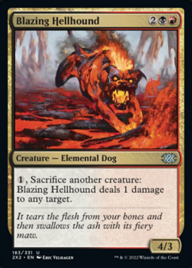 Blazing Hellhound [Double Masters 2022] | Chromatic Games