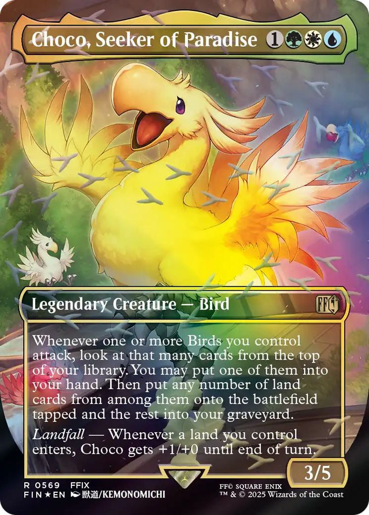 Choco, Seeker of Paradise (Borderless) (Chocobo Track Foil) [FINAL FANTASY] | Chromatic Games
