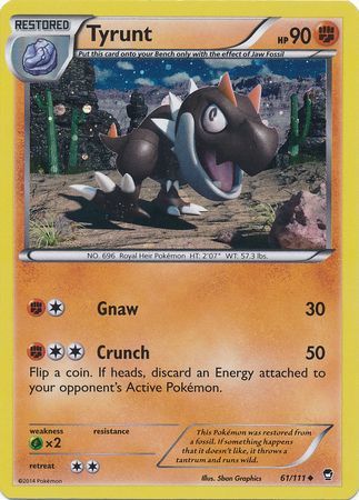 Tyrunt (61/111) (Cosmos Holo) [XY: Furious Fists] | Chromatic Games