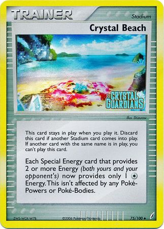 Crystal Beach (75/100) (Stamped) [EX: Crystal Guardians] | Chromatic Games