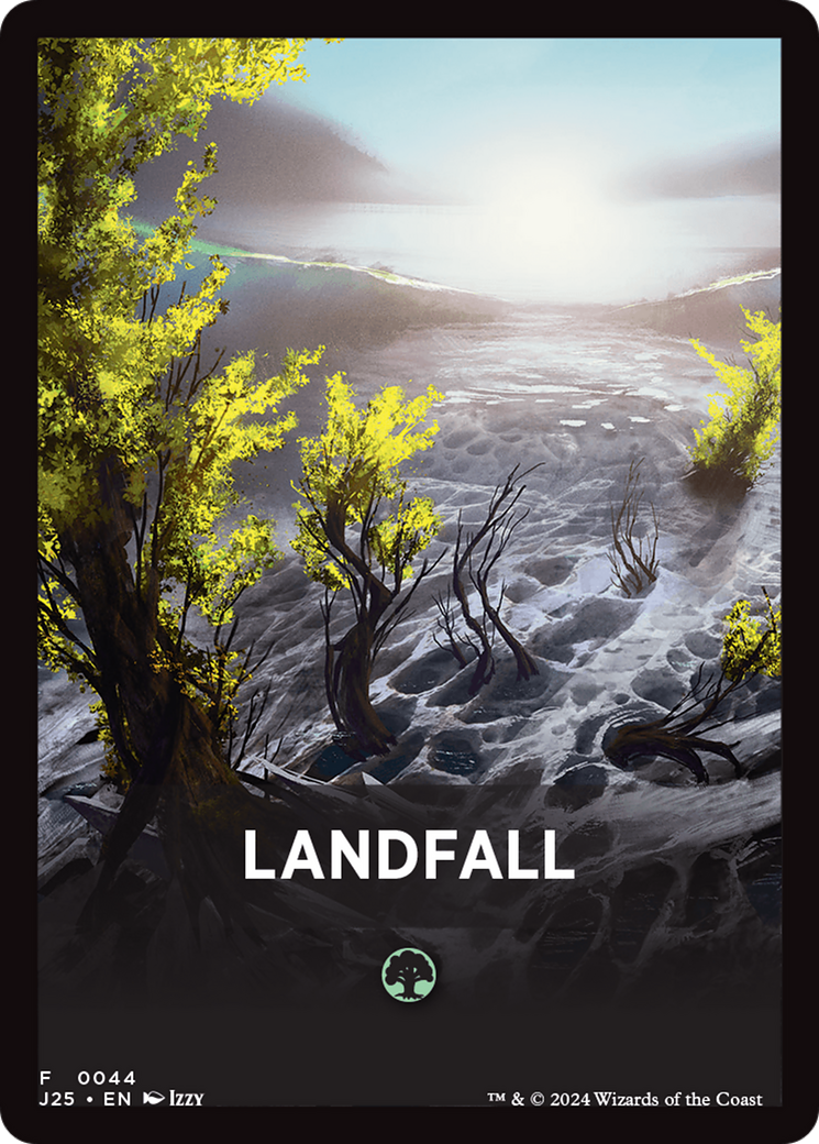 Landfall Theme Card [Foundations Jumpstart Front Cards] | Chromatic Games