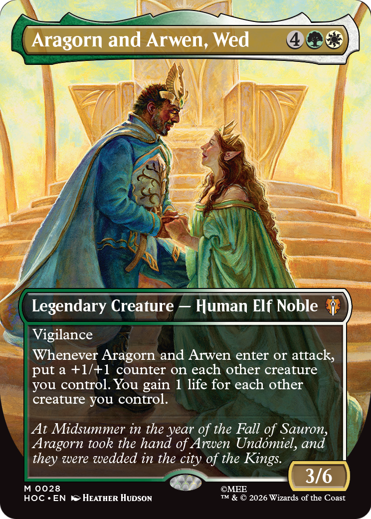 Aragorn and Arwen, Wed (Borderless) [The Hobbit] | Chromatic Games
