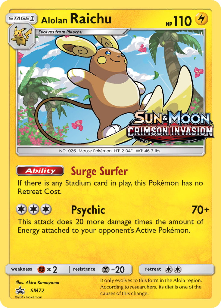 Alolan Raichu (SM72) (Prerelease Promo) [Sun & Moon: Black Star Promos] | Chromatic Games