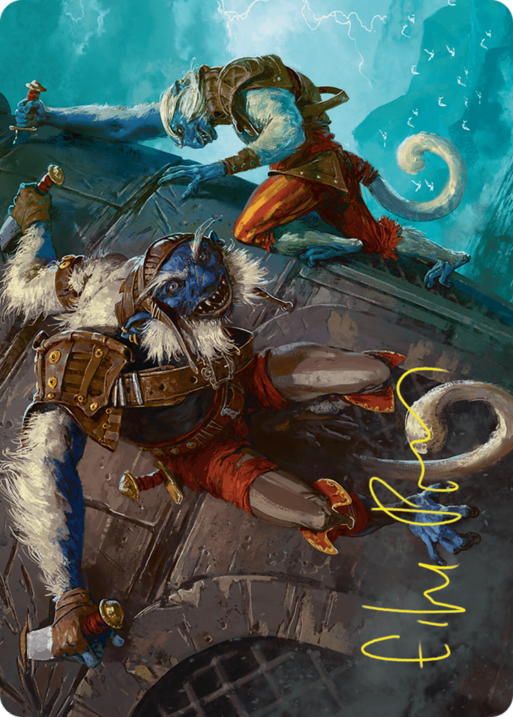 Goblin Boarders Art Card (11/54) (Gold-Stamped Signature) [Foundations Art Series] | Chromatic Games