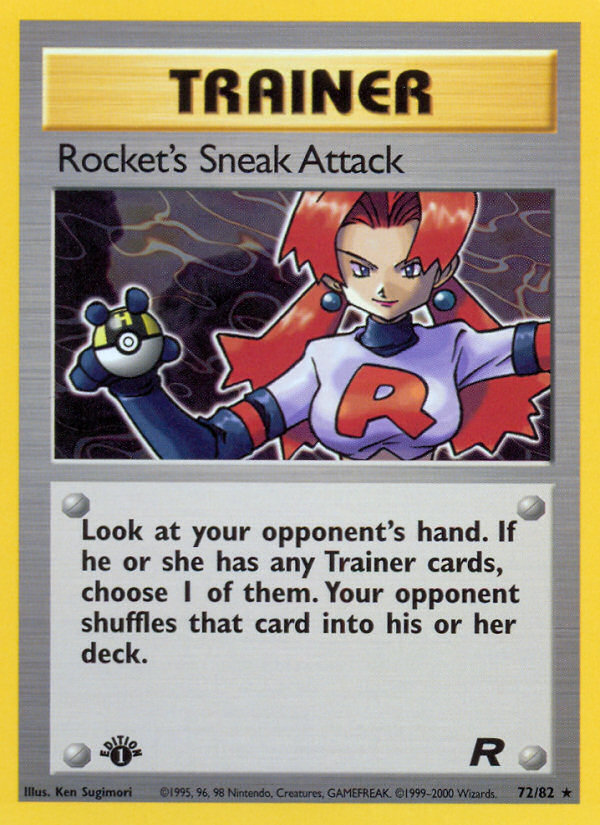 Rocket's Sneak Attack (72/82) [Team Rocket 1st Edition] | Chromatic Games