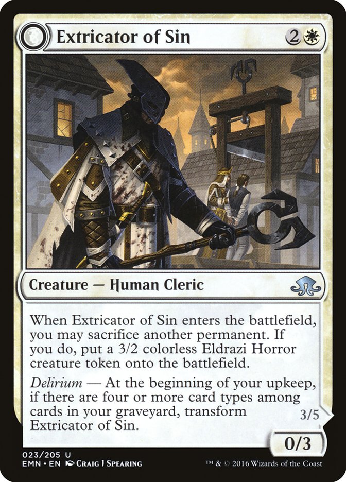 Extricator of Sin // Extricator of Flesh 23/205 (Eldritch Moon)  - Foil | Chromatic Games