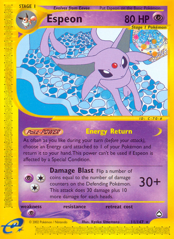 Espeon (11/147) [Aquapolis] | Chromatic Games