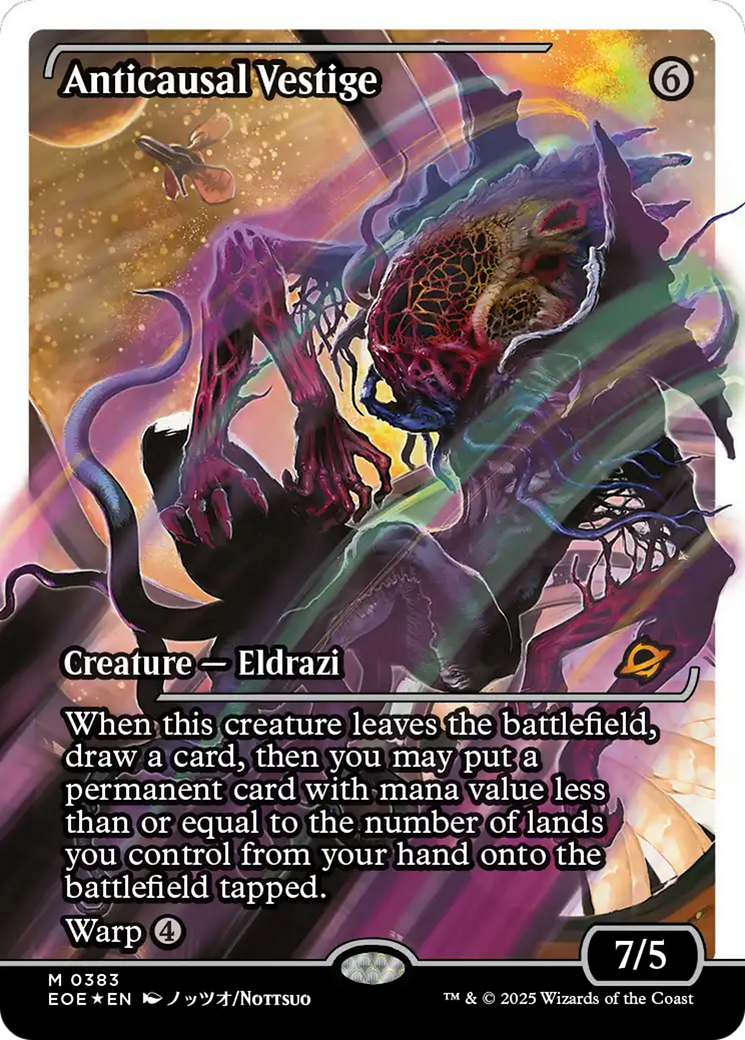 Anticausal Vestige (Showcase) (Fracture Foil) [Edge of Eternities] | Chromatic Games